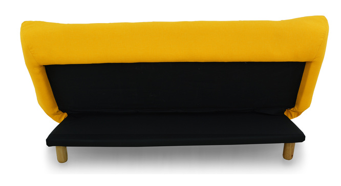 Solonic Fabric Sofa Cum Bed(Yellow)